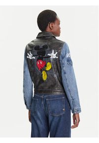 Desigual Kurtka jeansowa Contrast Mickey 25WWED16 Niebieski Regular Fit. Kolor: niebieski. Materiał: bawełna #3