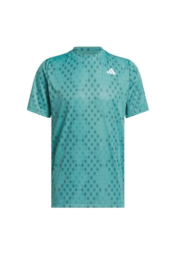 Adidas - Koszulka Club Tennis Climacool Graphic. Kolor: niebieski. Technologia: ClimaCool (Adidas). Sport: tenis
