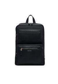 Calvin Klein Plecak Ssnl Raised Logo Double Pocket B LV04D3498G Czarny. Kolor: czarny. Materiał: skóra #1