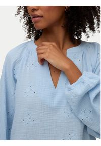Vero Moda Bluzka Natali 10342739 Niebieski jasny Regular Fit. Kolor: niebieski. Materiał: bawełna #5