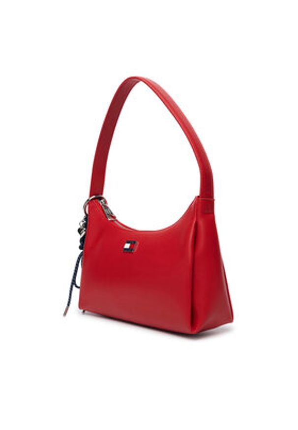 Tommy Jeans Torebka Tjw City Charm Shoulder Bag AW0AW18458 Czerwony. Kolor: czerwony. Materiał: skórzane