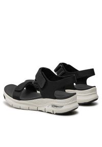 skechers - Skechers Sandały Arch Fit-Touristy 119247/BLK Czarny. Kolor: czarny. Materiał: materiał #3