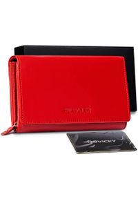 4U CAVALDI - Portfel skórzany Cavaldi 55003-SPN czerwony. Kolor: czerwony. Materiał: skóra #1