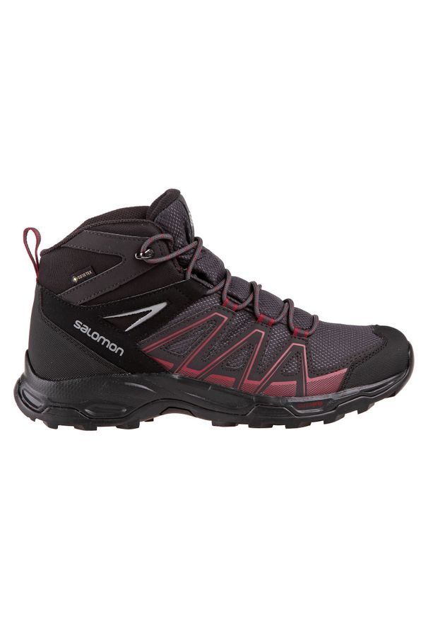 salomon - Buty męskie trekkingowe Salomon Robson Mid GTX 415475. Materiał: materiał, skóra, syntetyk. Szerokość cholewki: normalna. Technologia: Gore-Tex. Sezon: zima. Sport: turystyka piesza