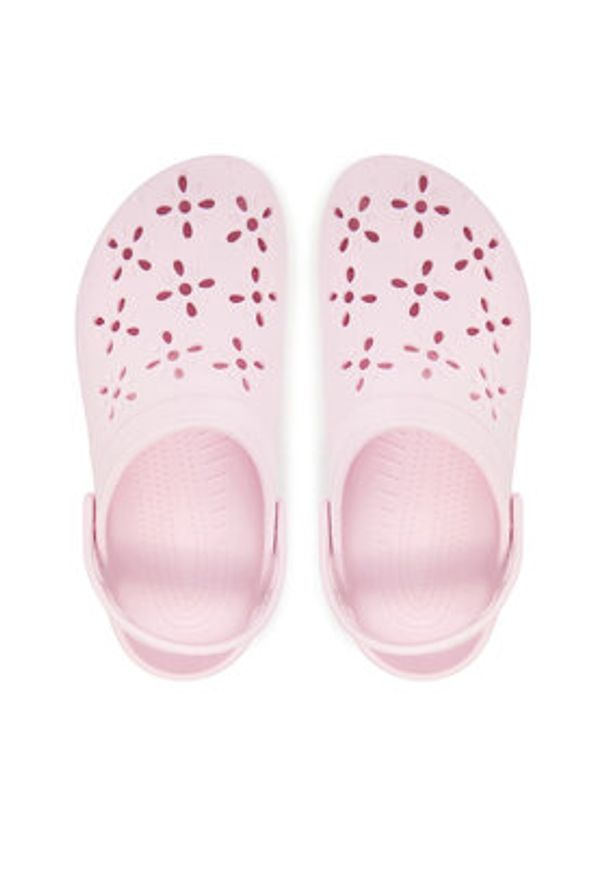 Crocs Klapki Classic Floral Cut Out Clog 210927 Różowy. Kolor: różowy
