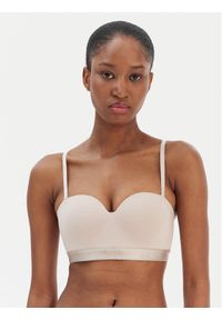 BOSS Biustonosz bardotka 50520415 Beżowy. Kolor: beżowy. Materiał: bawełna #1