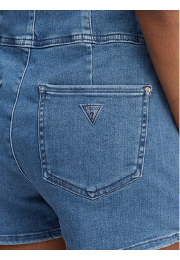 Guess Szorty jeansowe W6GD56 D0849 Niebieski Regular Fit. Kolor: niebieski. Materiał: bawełna