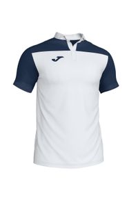 Koszulka polo do tenisa męska Joma Hobby II. Typ kołnierza: polo. Kolor: wielokolorowy, niebieski, biały. Sport: tenis