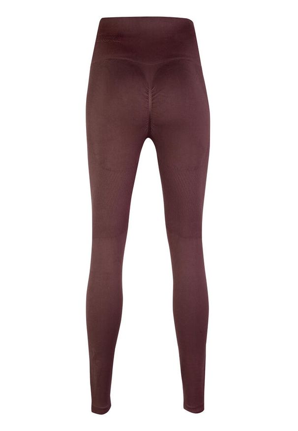 BESHAPED - Legginsy fitness damskie Beshaped Body Boost modelujące. Kolor: brązowy. Materiał: nylon. Sport: fitness