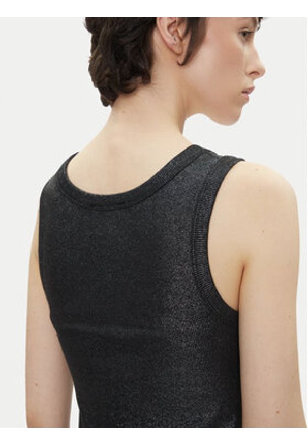 Pepe Jeans Top Lacey PL505993 Czarny Slim Fit. Kolor: czarny. Materiał: bawełna