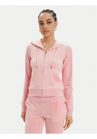 Juicy Couture Bluza Robertson JCAP176 Różowy Slim Fit. Kolor: różowy. Materiał: syntetyk
