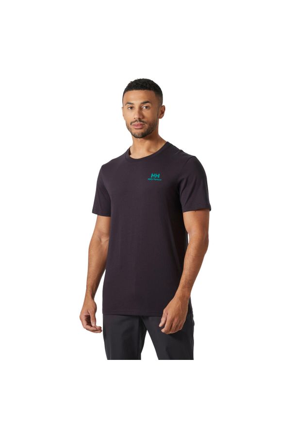 Koszulka Helly Hansen Nord Graphic. Kolor: fioletowy. Materiał: tkanina
