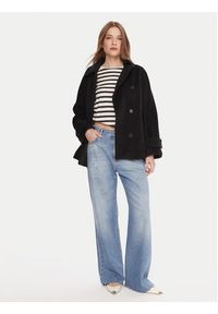 Marella Płaszcz wełniany Dovere 2523086112 Czarny Regular Fit. Kolor: czarny. Materiał: wełna