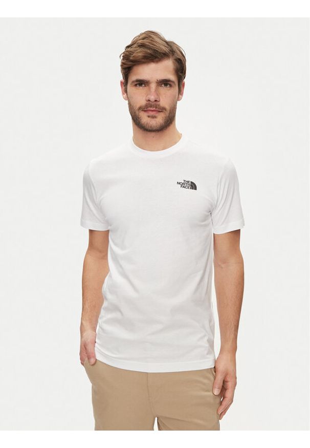 The North Face T-Shirt Redbox NF0A87NP Biały Regular Fit. Kolor: biały. Materiał: bawełna