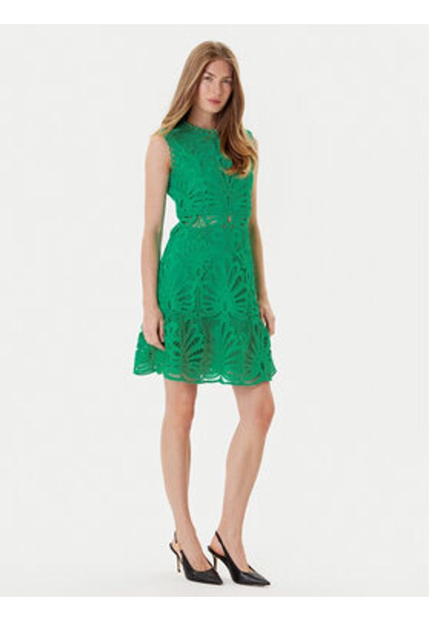 Morgan Sukienka koktajlowa 241-ROSLI Zielony Regular Fit. Kolor: zielony. Materiał: syntetyk. Styl: wizytowy