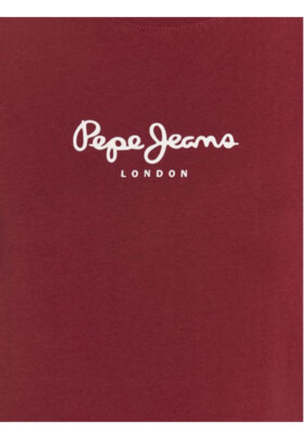 Pepe Jeans T-Shirt Camila PL505292 Czerwony Regular Fit. Kolor: czerwony. Materiał: bawełna