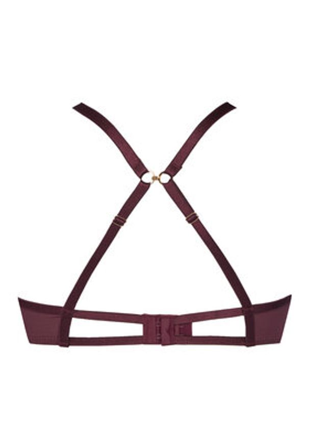 Hunkemöller Biustonosz z fiszbiną 302379 Bordowy. Kolor: czerwony. Materiał: syntetyk
