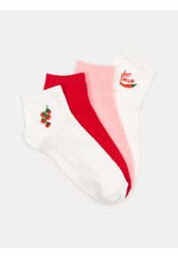 Sinsay - Prążkowane skarpetki 4 pack - wielobarwny. Materiał: prążkowany #1