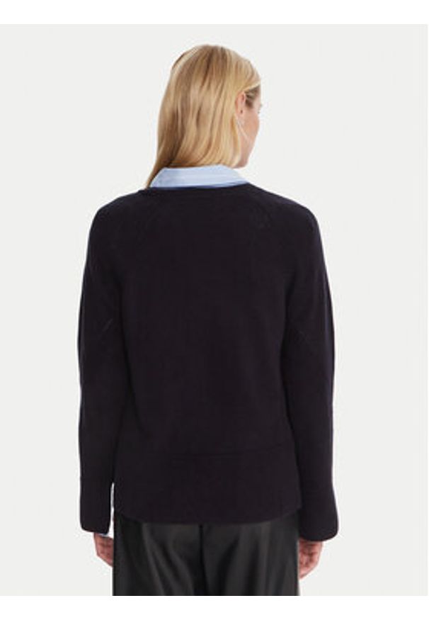 Marella Sweter Alaska 2525366102 Granatowy Regular Fit. Kolor: niebieski. Materiał: wełna