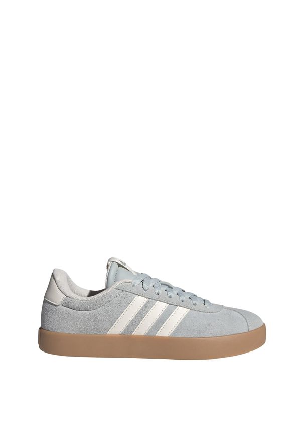 Adidas - Buty VL Court 3.0. Kolor: biały, wielokolorowy, szary, brązowy. Materiał: skóra