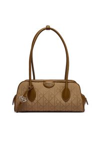 Calvin Klein Torebka Emblem Trio Jacquard LV04F3744G Brązowy. Kolor: brązowy #4