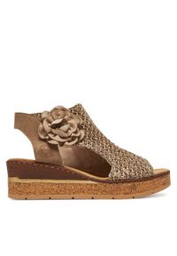 Rieker Sandały 63791-60 Brązowy. Kolor: brązowy. Materiał: materiał #1