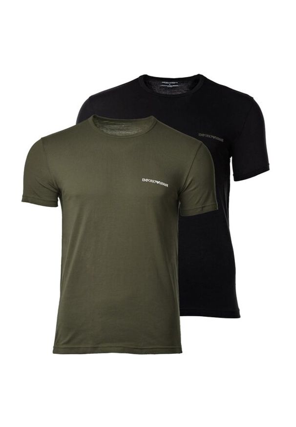 Emporio Armani Underwear Komplet 2 t-shirtów EM000391 AF10800 MC106 Kolorowy Regular Fit. Materiał: bawełna. Wzór: kolorowy