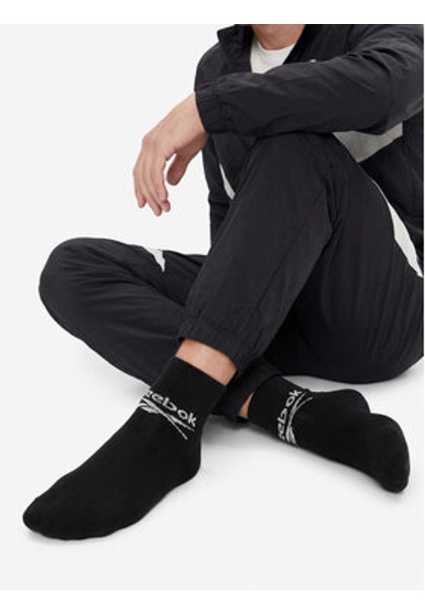 Reebok Skarpety długie R0429-SS24 (3-pack) Czarny. Kolor: czarny. Materiał: materiał