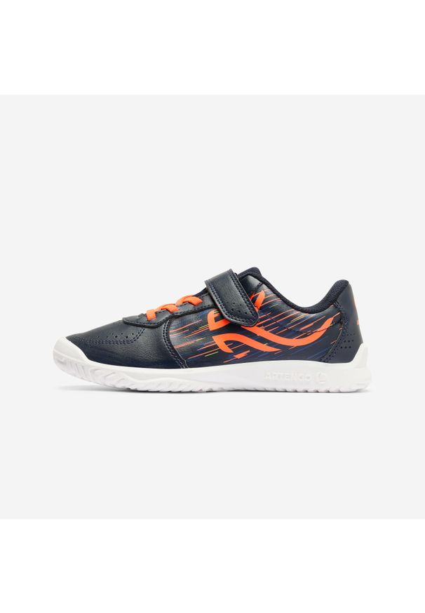 Decathlon - Buty dla dzieci Artengo TS 130. Zapięcie: rzepy. Kolor: niebieski, wielokolorowy, pomarańczowy, czerwony, biały. Materiał: poliester. Sport: turystyka piesza