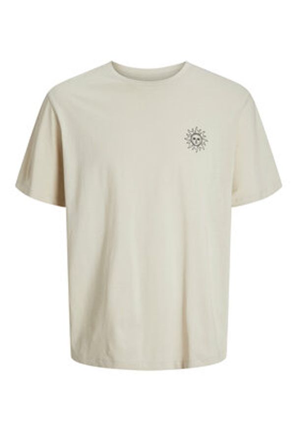 Jack & Jones T-Shirt Jackie 12271366 Beżowy Relaxed Fit. Kolor: beżowy. Materiał: bawełna