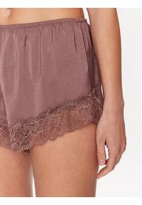 Hunkemöller Szorty piżamowe Spun 201717 Brązowy Feminine Fit. Kolor: brązowy