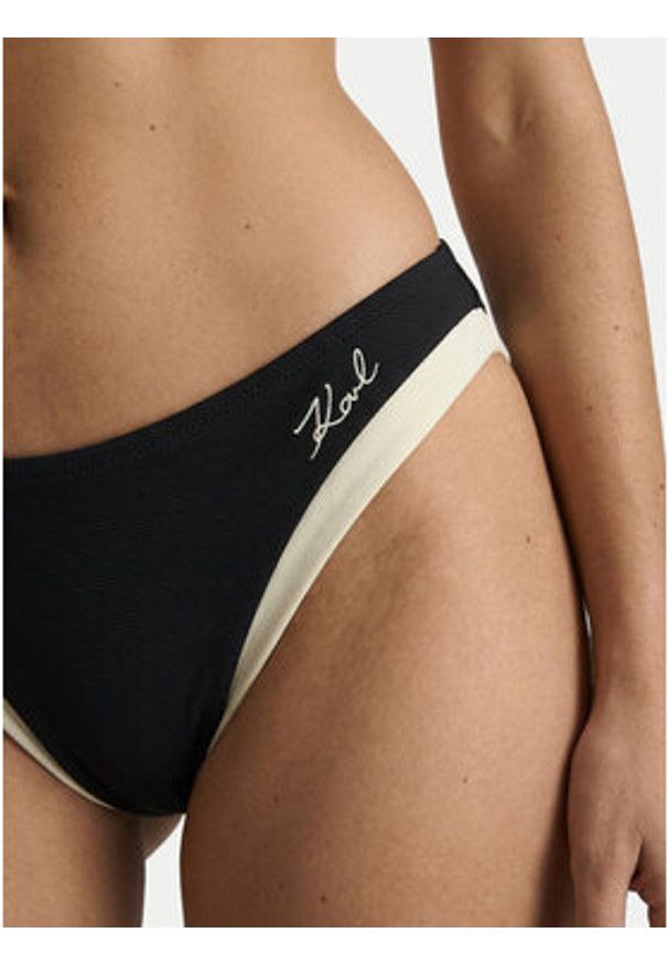 Karl Lagerfeld - KARL LAGERFELD Dół od bikini B2W46023 Czarny. Kolor: czarny. Materiał: syntetyk