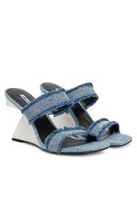 Karl Lagerfeld - KARL LAGERFELD Klapki Waverly KL34611D Niebieski. Kolor: niebieski. Materiał: materiał #6
