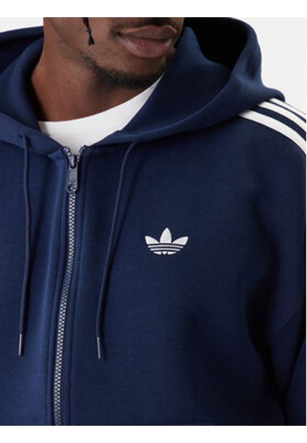 Adidas - adidas Bluza adicolor Spacer KD4086 Granatowy Loose Fit. Okazja: na spacer. Kolor: niebieski. Materiał: syntetyk, bawełna