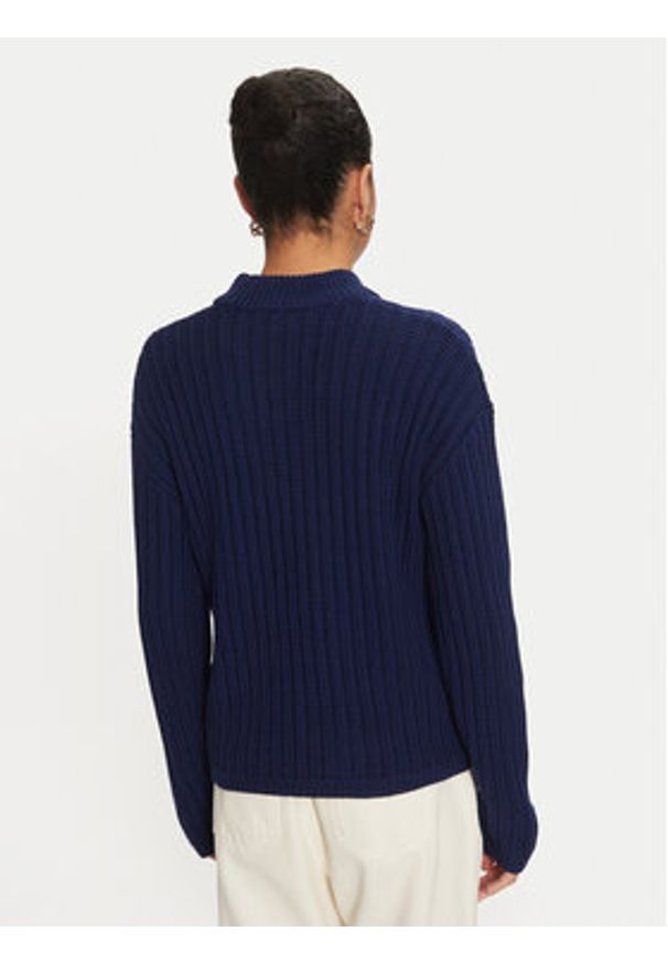 Kaffe Sweter Bess 10509097 Niebieski Loose Fit. Kolor: niebieski. Materiał: bawełna, syntetyk