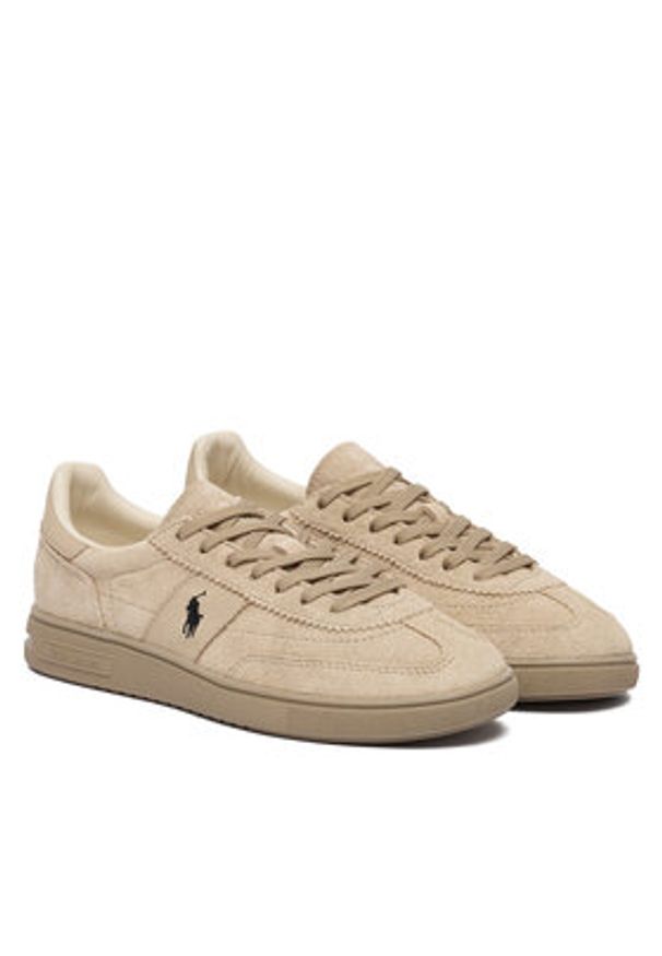 Polo Ralph Lauren Sneakersy 809P01617002 Beżowy. Kolor: beżowy. Materiał: zamsz, skóra