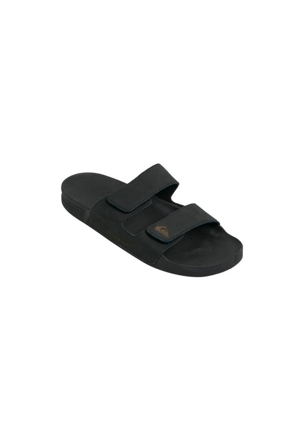Klapki męskie Quiksilver Rivi Leather Double Adjust. Kolor: zielony, brązowy, wielokolorowy
