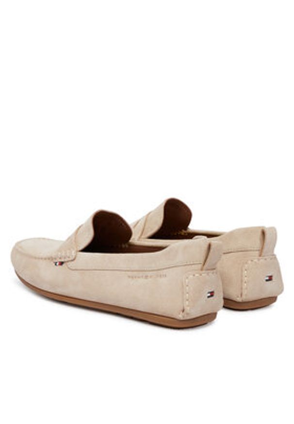 TOMMY HILFIGER - Tommy Hilfiger Mokasyny Core Hilfiegr Suede Driver FM0FM05789 Beżowy. Kolor: beżowy. Materiał: zamsz, skóra