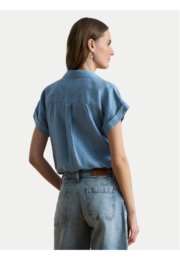 Lauren Ralph Lauren - LAUREN RALPH LAUREN Koszula 200874259011 Błękitny Relaxed Fit. Kolor: niebieski. Materiał: len