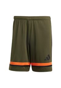 Adidas - Szorty Squadra 25. Kolor: zielony, czarny, pomarańczowy, wielokolorowy. Materiał: materiał #2