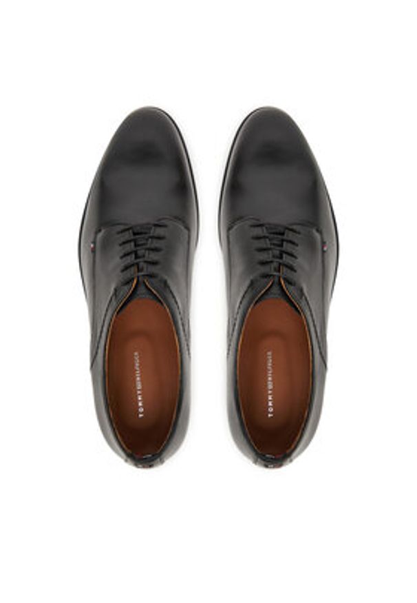 TOMMY HILFIGER - Tommy Hilfiger Półbuty Hilfiger Thunit FM0FM05533 Czarny. Kolor: czarny. Materiał: skóra