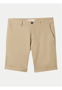 Tom Tailor Szorty materiałowe 1040227 Beżowy Slim Fit. Kolor: beżowy. Materiał: bawełna #4