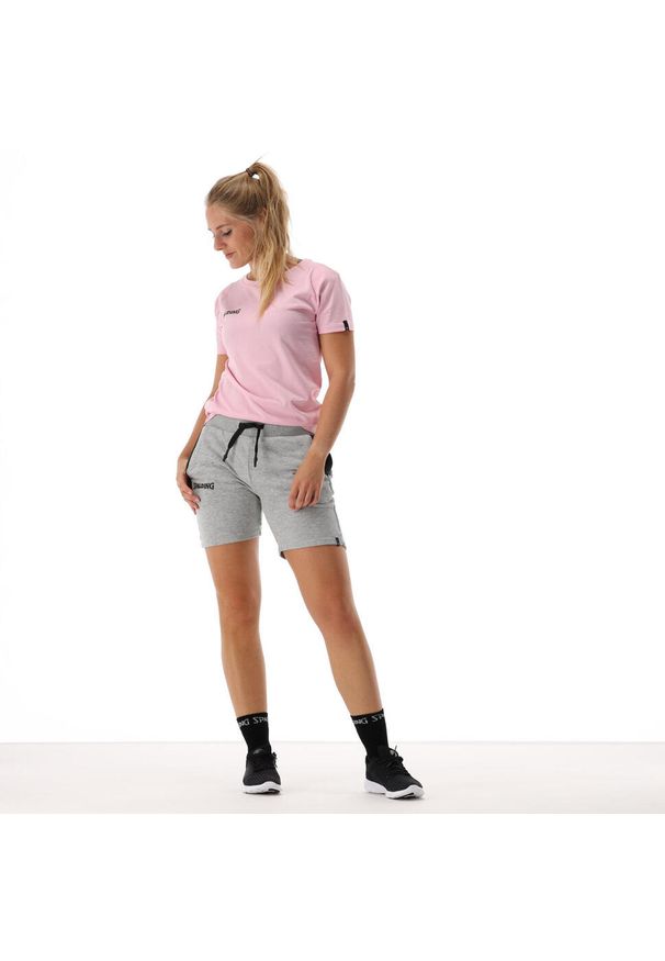 SPALDING - Szorty damskie Spalding Flow. Kolor: szary. Sport: koszykówka