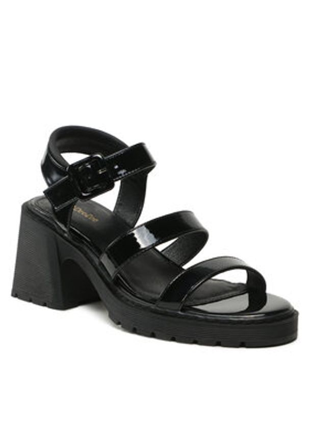 DeeZee Sandały YA2309-2 Czarny. Kolor: czarny. Materiał: skóra