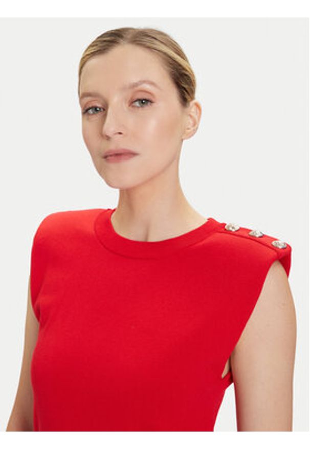 Morgan Sweter 252-MRANA Czerwony Regular Fit. Kolor: czerwony. Materiał: syntetyk