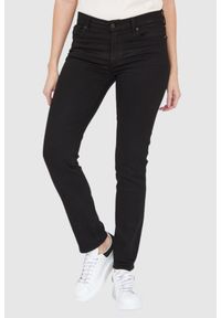 7 FOR ALL MANKIND Lekkie czarne jeansy Roxanne BAIR ECO RINSED BLACK. Kolor: czarny