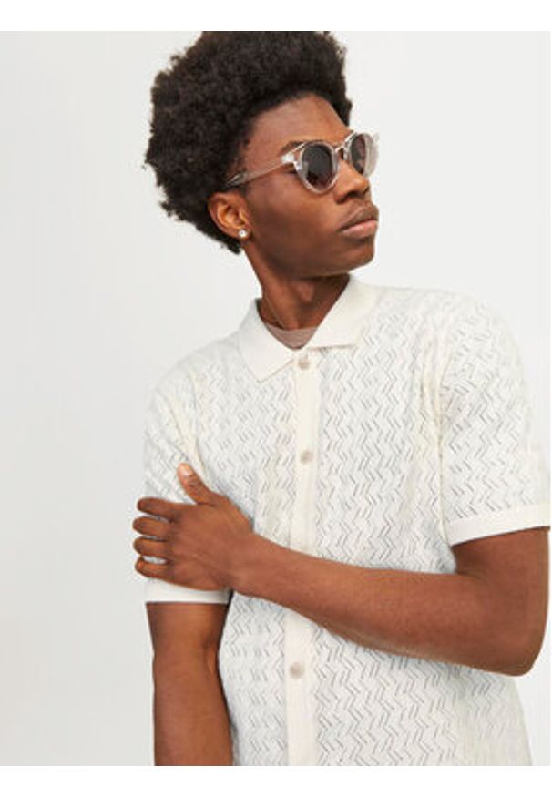 Jack & Jones - Jack&Jones Koszula Jornoto 12255011 Écru Regular Fit. Materiał: bawełna