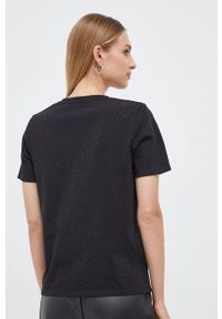 Silvian Heach t-shirt bawełniany damski kolor czarny. Kolor: czarny. Materiał: bawełna. Długość rękawa: krótki rękaw. Długość: krótkie #3