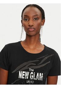 Liu Jo T-Shirt TF4205 JS923 Czarny Regular Fit. Kolor: czarny. Materiał: bawełna #4