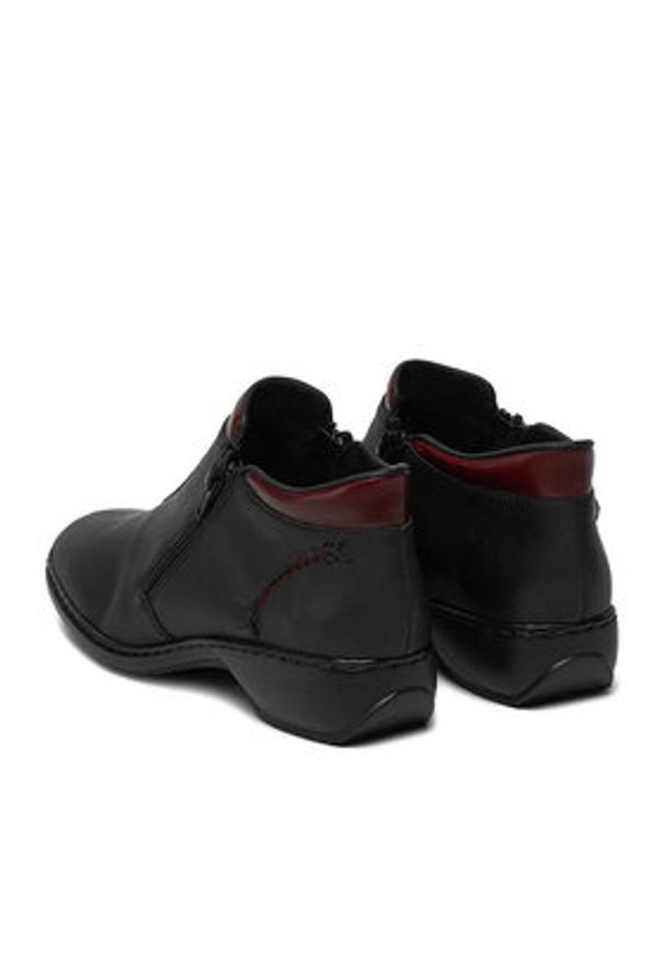 Rieker Botki L3882-00 Czarny. Kolor: czarny. Materiał: skóra